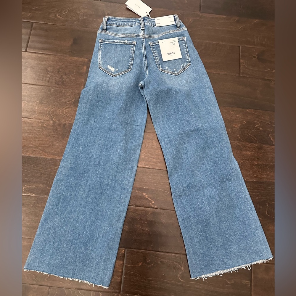 Nwt Olivia wide leg vervet distressed denim nwt - Picture 8 of 15